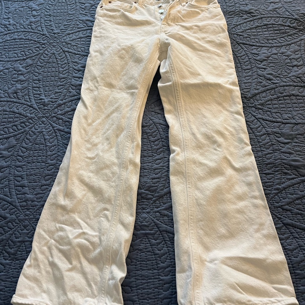 H&M Women's Cream Jeans